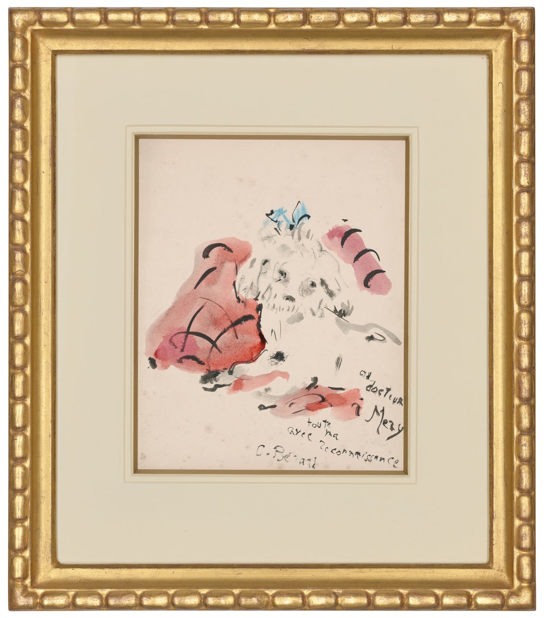 Petit chien (recto) (pastel al óleo, acuarela y pincel y tinta sobre papel) de Christian Bérard