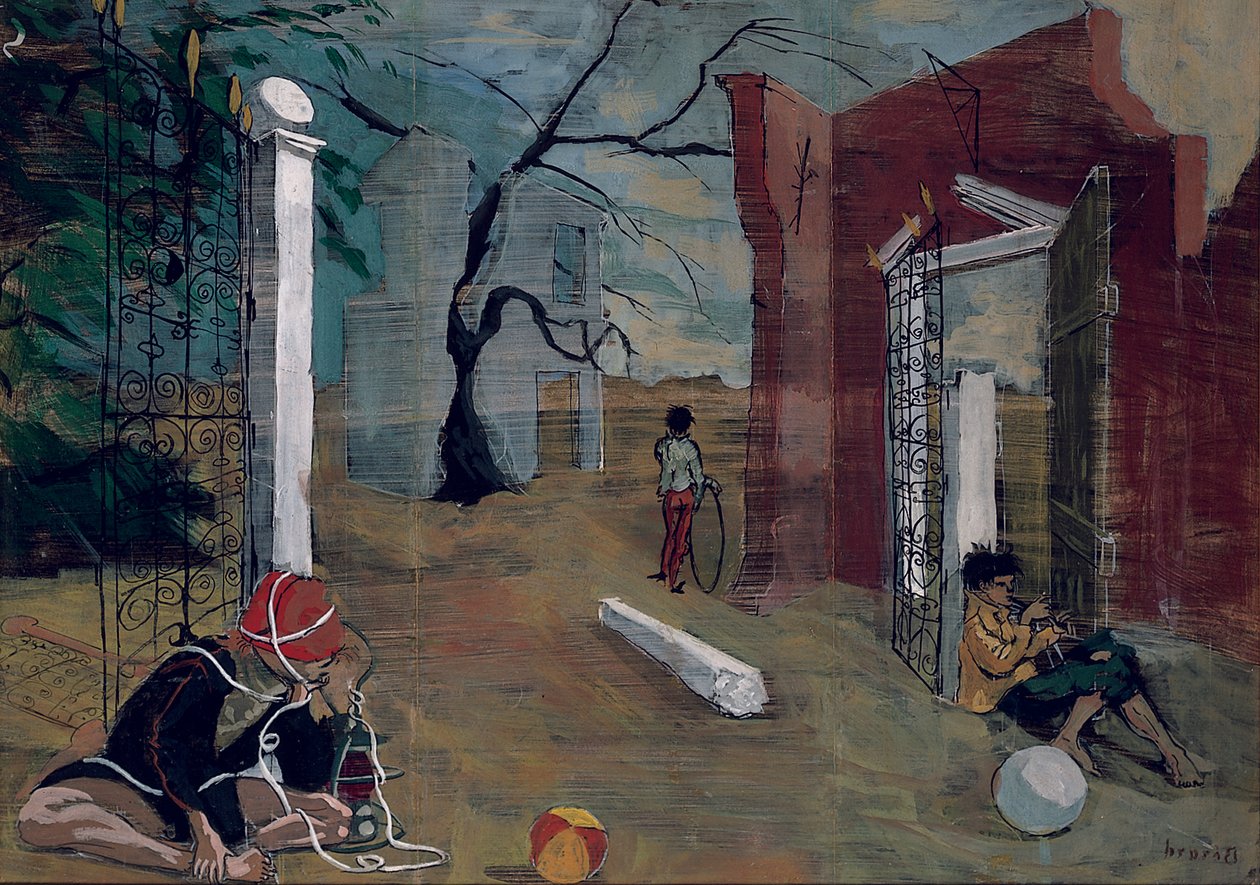 Escena de teatro (óleo sobre papel colocado sobre tabla) de Christian Bérard