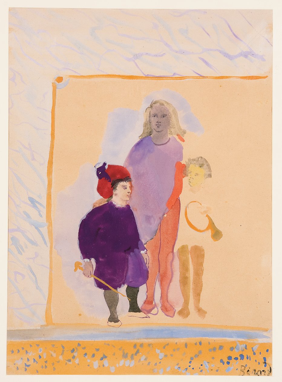 Tres personajes (gouache sobre papel) de Christian Bérard