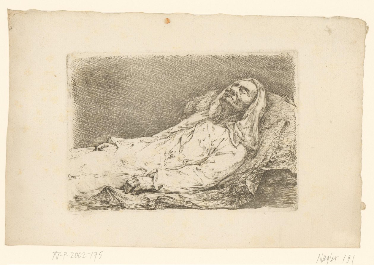 Retrato de Christian Bernhard Rode en su lecho de muerte de Christian Bernhard Rode