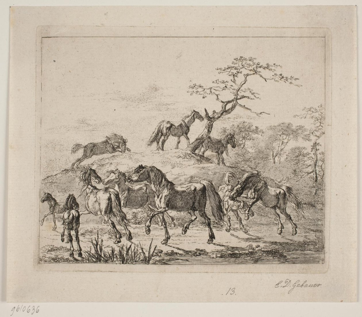 Caballos de establo de Christian David Gebauer