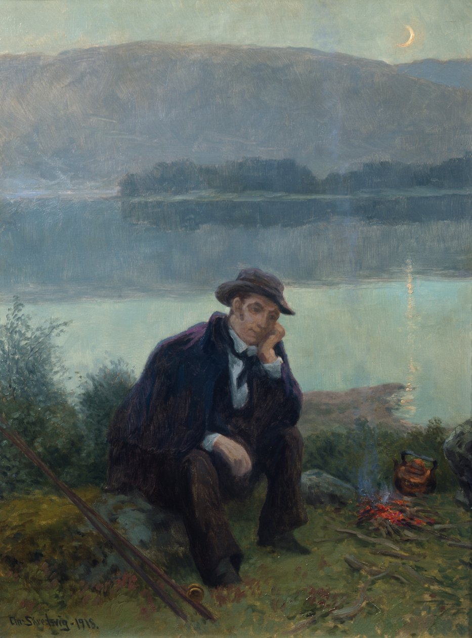 Joergen Moe en un viaje de pesca de Christian Eriksen Skredsvig
