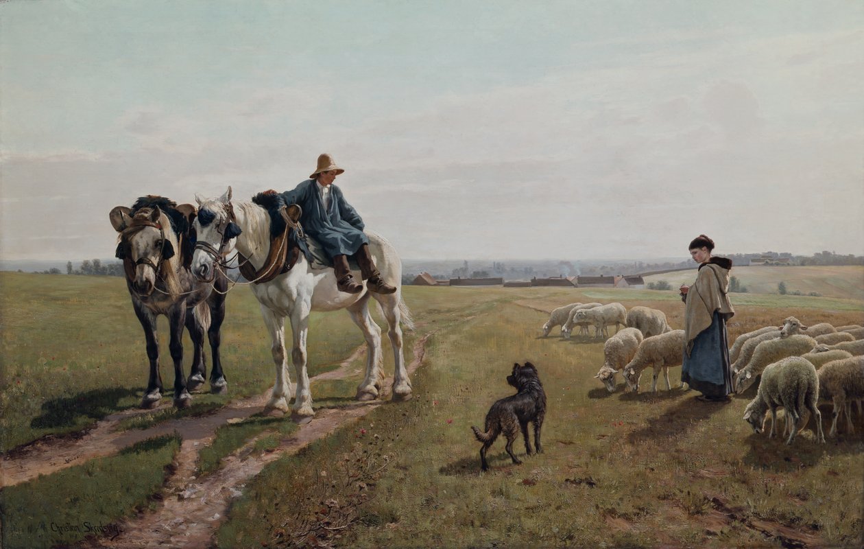 Mañana de octubre en Grez de Christian Eriksen Skredsvig
