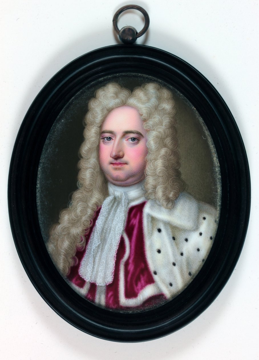 Edward Harley, 2º Conde de Oxford y Mortimer de Christian Friedrich (attr.to) Zincke