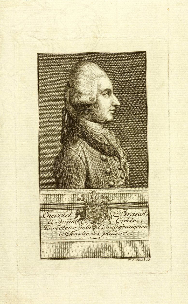 Retrato del Conde Enevold Brandt de Christian Friedrich Fritzsch