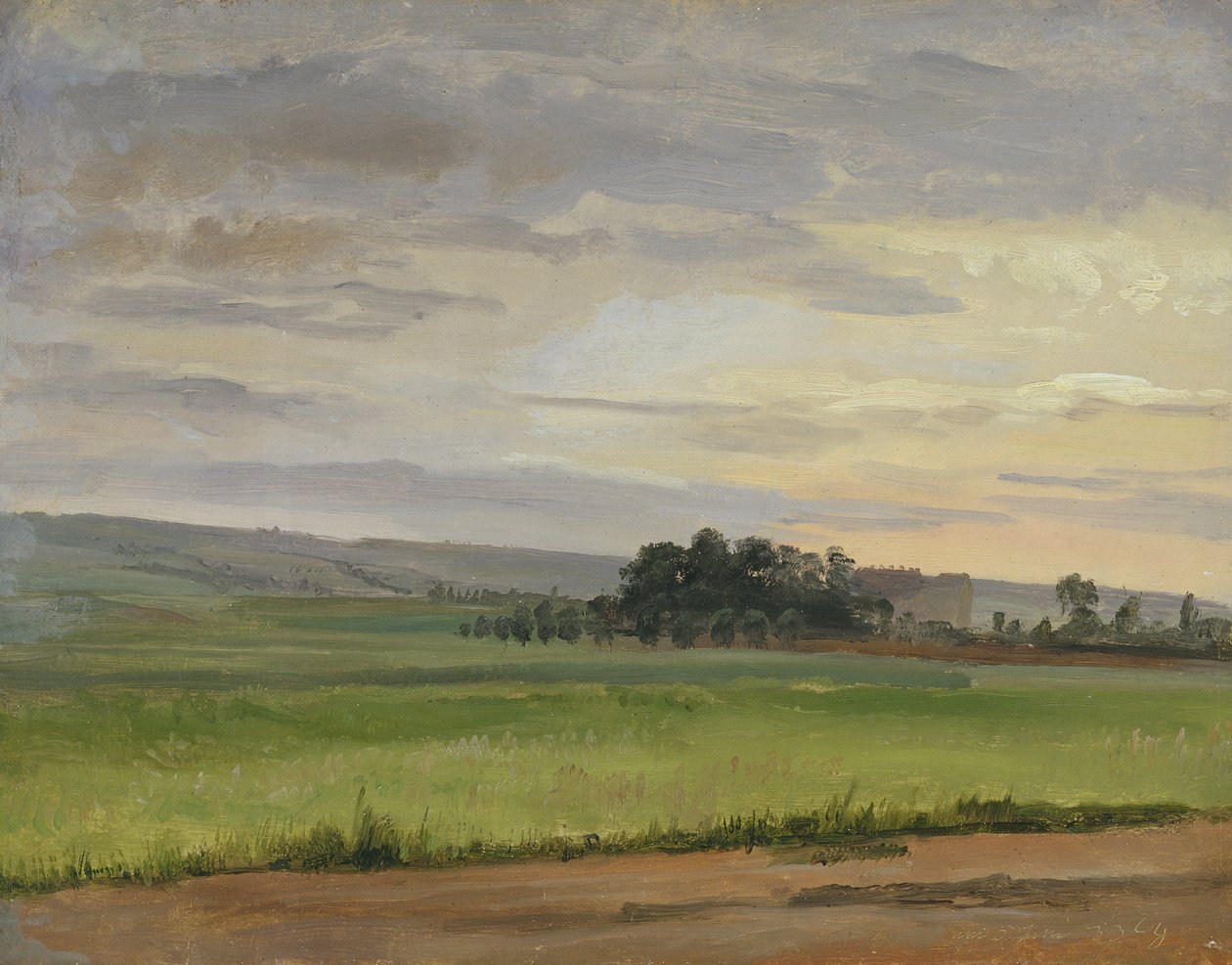 Un Campo de Maíz cerca de Dresde, 1833 de Christian Friedrich Gille
