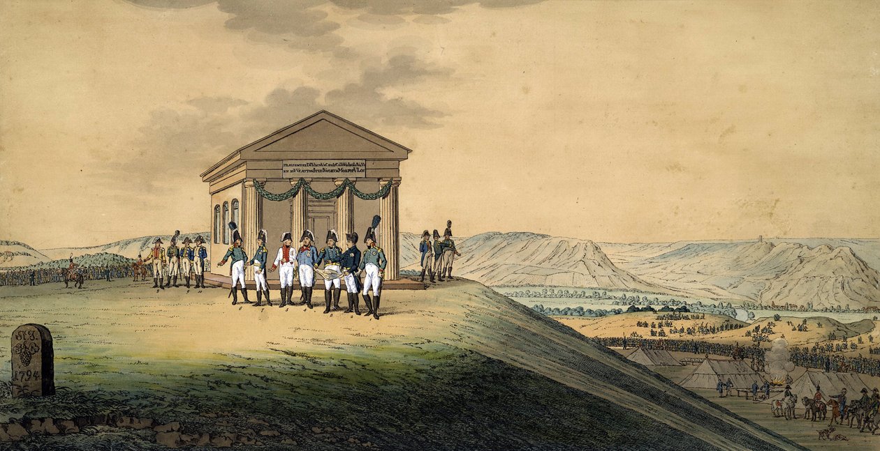 La visita de Napoleón y Alejandro I al campo de batalla de Jena (Bataille d