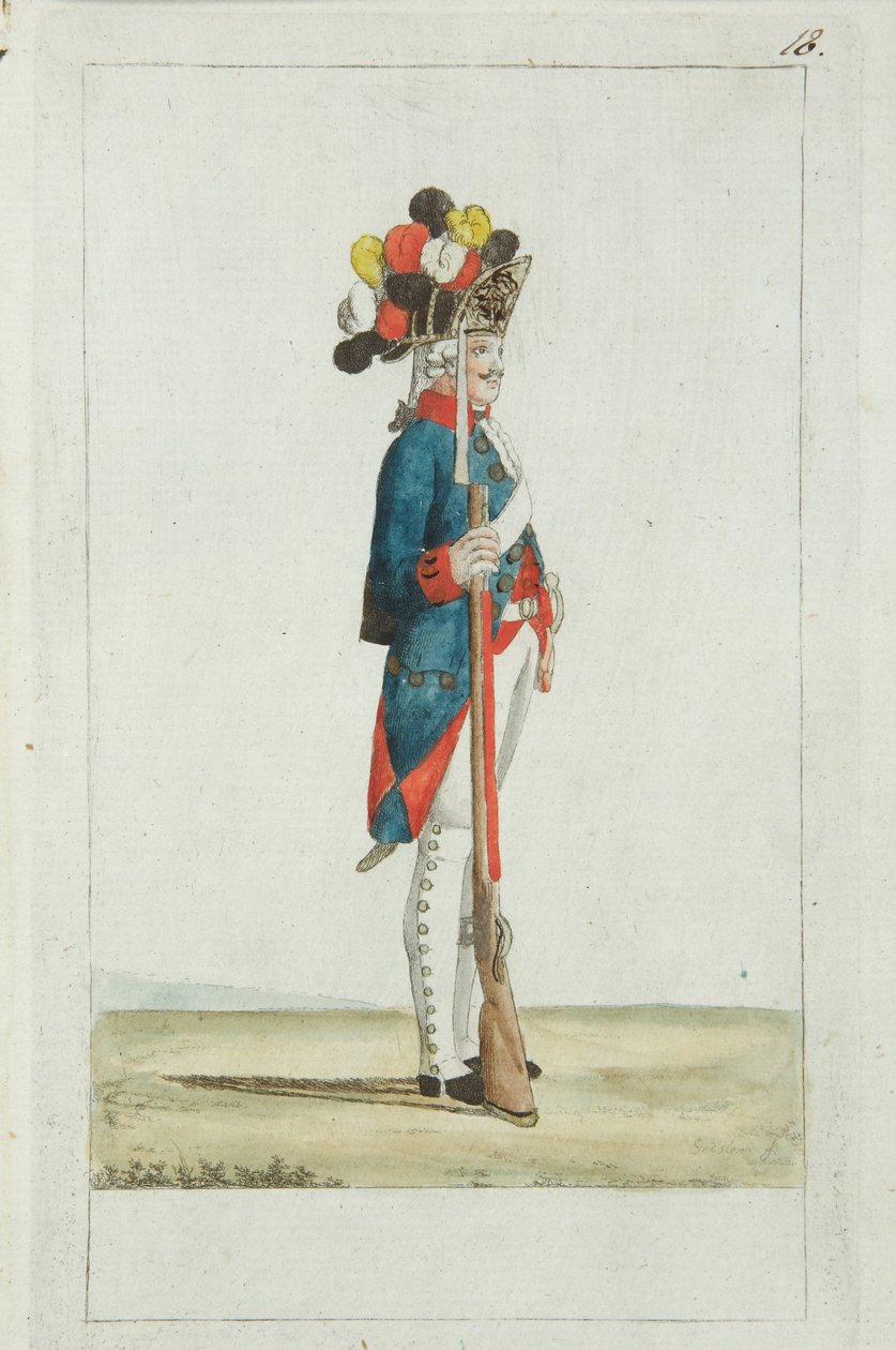 Granadero del Regimiento Preobrazhensky de Christian Gottfried Heinrich Geissler