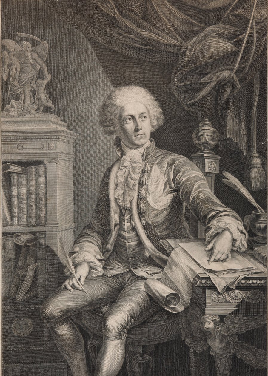 Retrato del príncipe Alexander Michaylovich Belosselsky-Belozersky 1752-1809, último cuarto del siglo XVIII de Christian Gottlieb Schultze