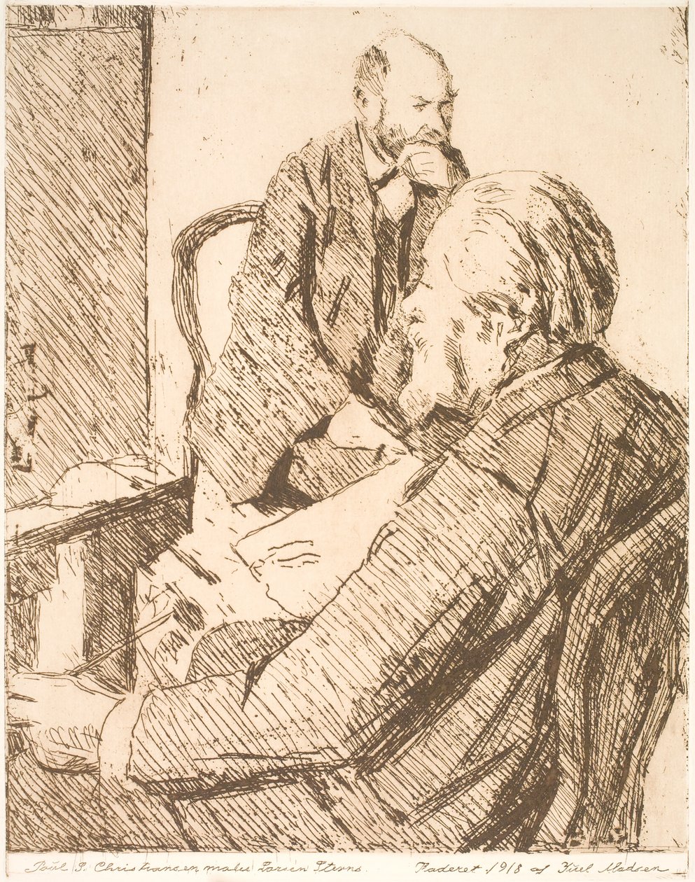 Paul S. Christiansen pintando Stevns de Christian Juel Madsen