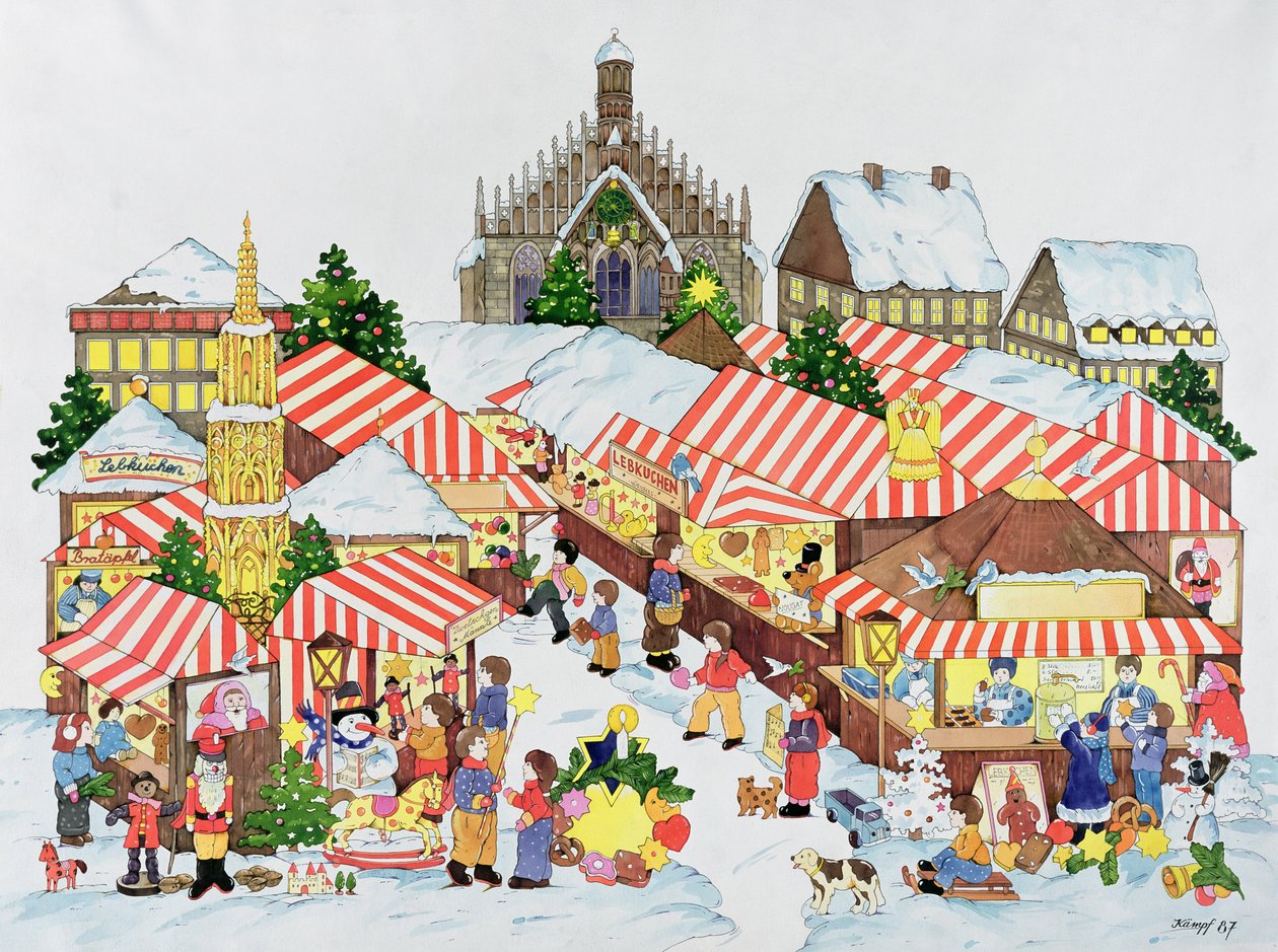 Christkindlmarket, Núremberg, 1987 de Christian Kaempf