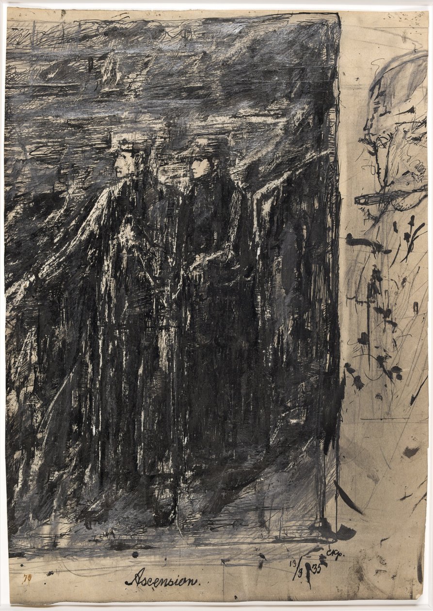 Ascensión. Hombre y mujer. A la derecha cabeza de hombre con cigarro de Christian Kongstad Petersen