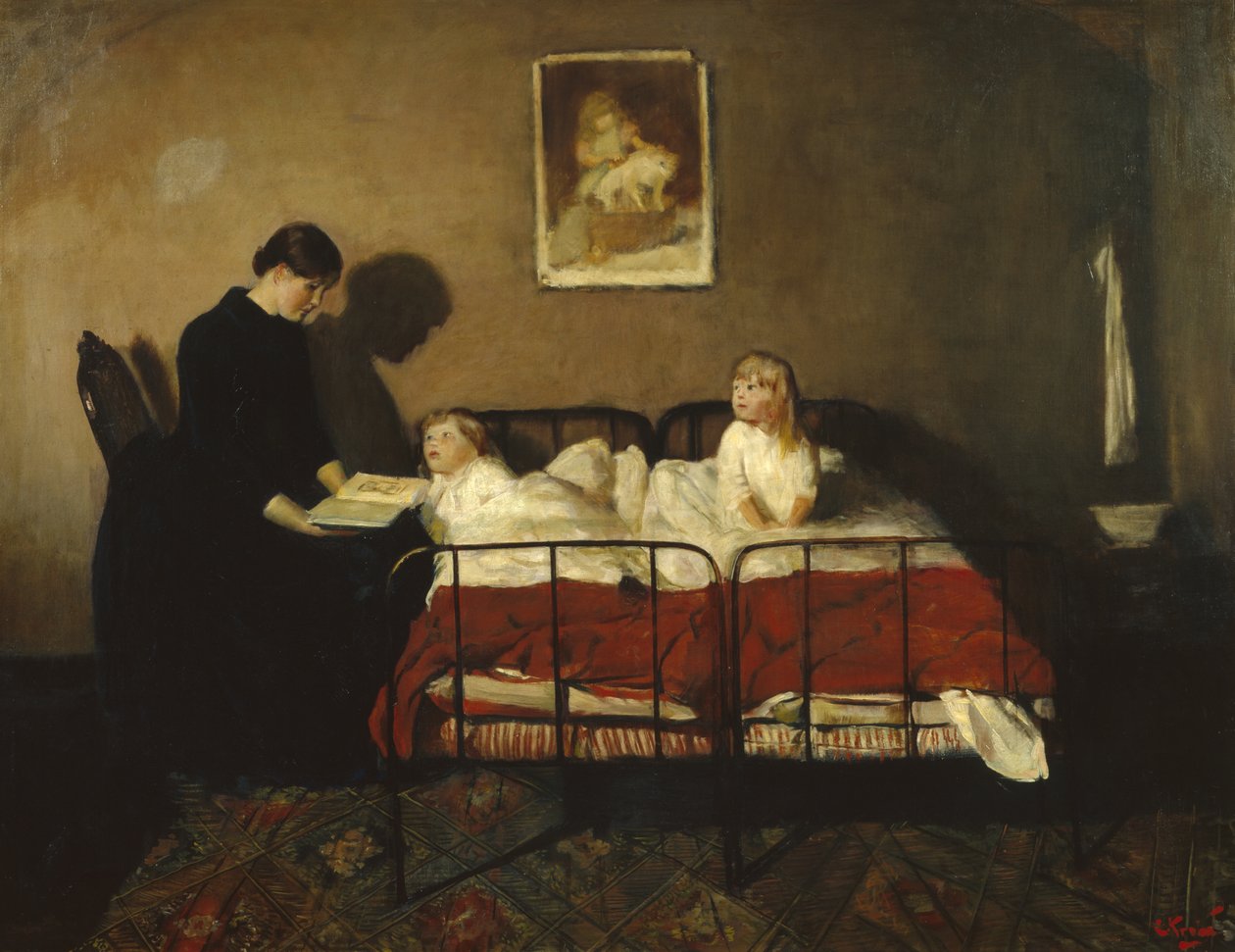 Al este del sol y al oeste de la luna (óleo sobre lienzo) de Christian Krohg