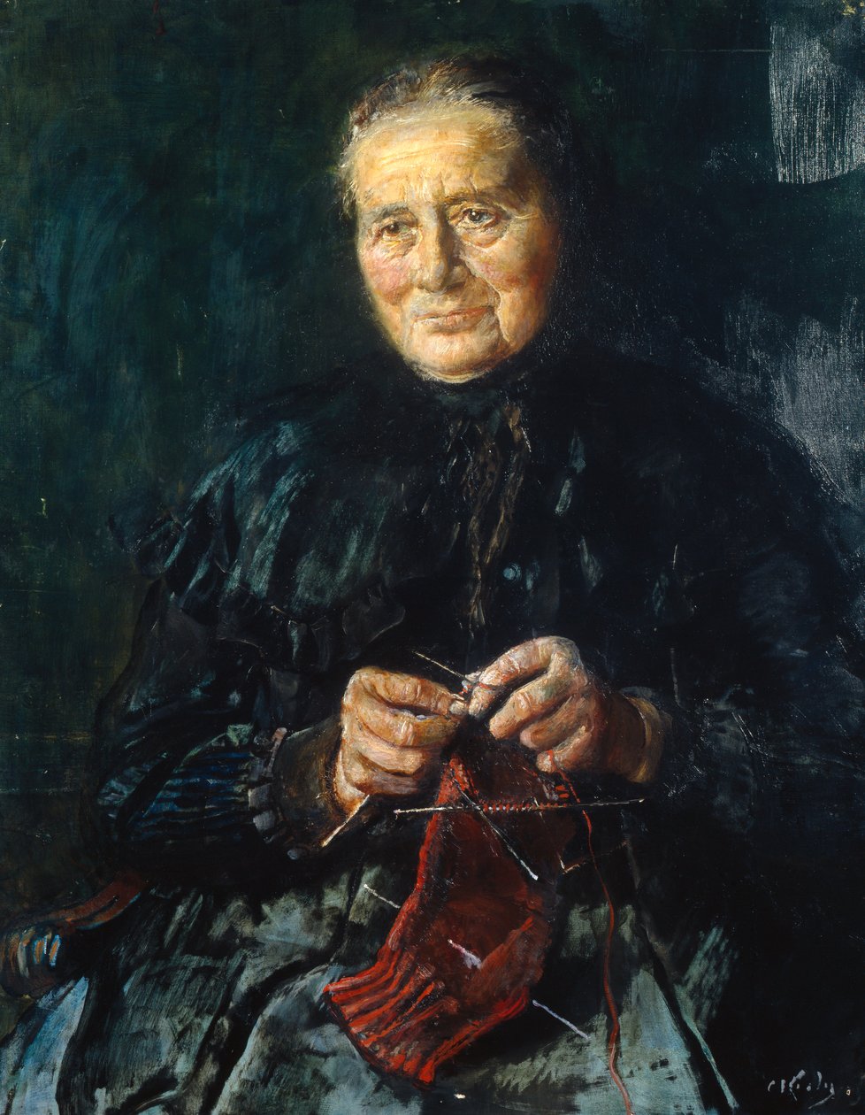 Esposa tejedora (pintura) de Christian Krohg