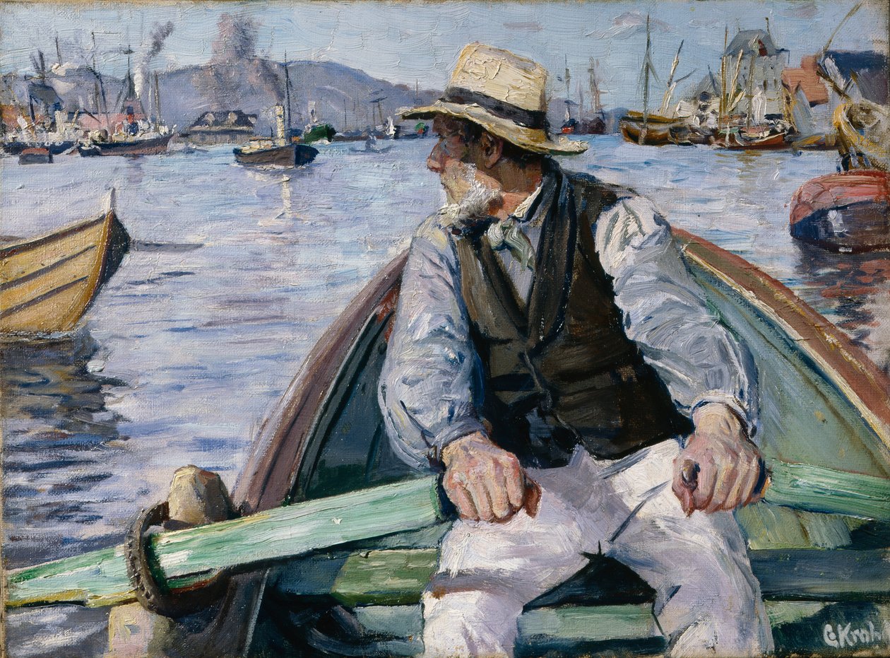 Mira hacia adelante, bahía de Bergen de Christian Krohg