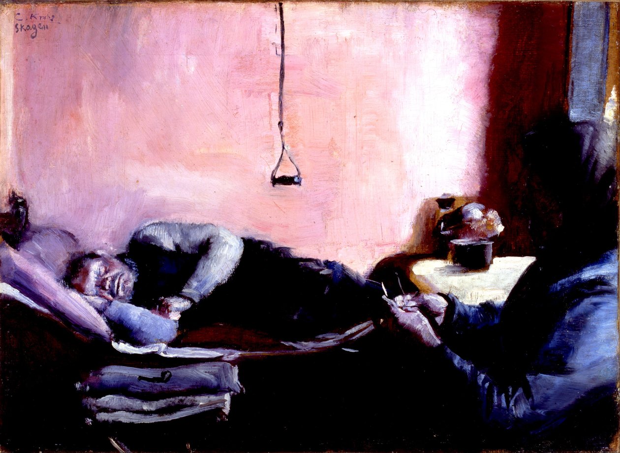 La siesta de Niels Gaihede de Christian Krohg