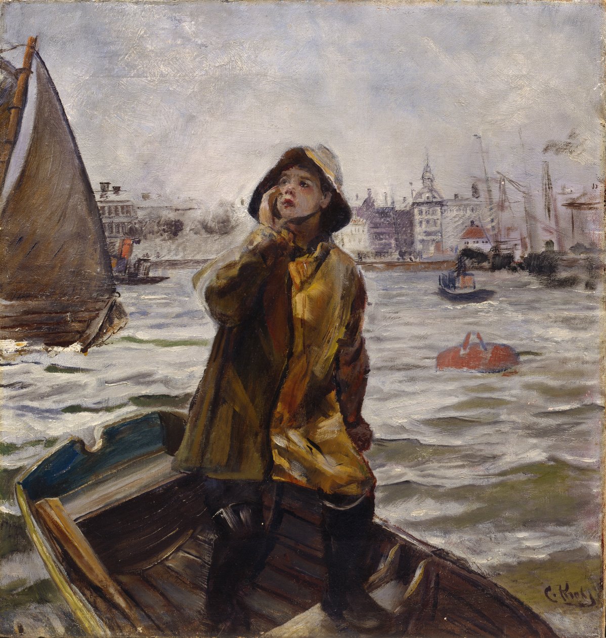 Chico piloto, bahía de Bergens de Christian Krohg