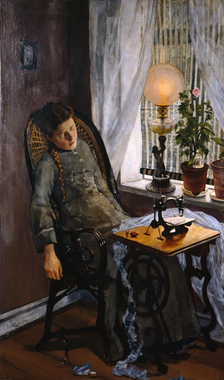 Costurera de Christian Krohg
