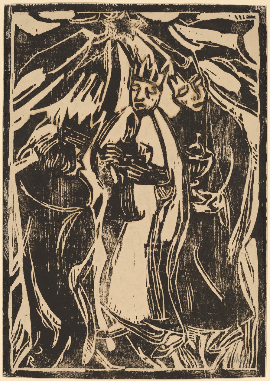 Los Reyes Magos, c. 1910 de Christian Rohlfs