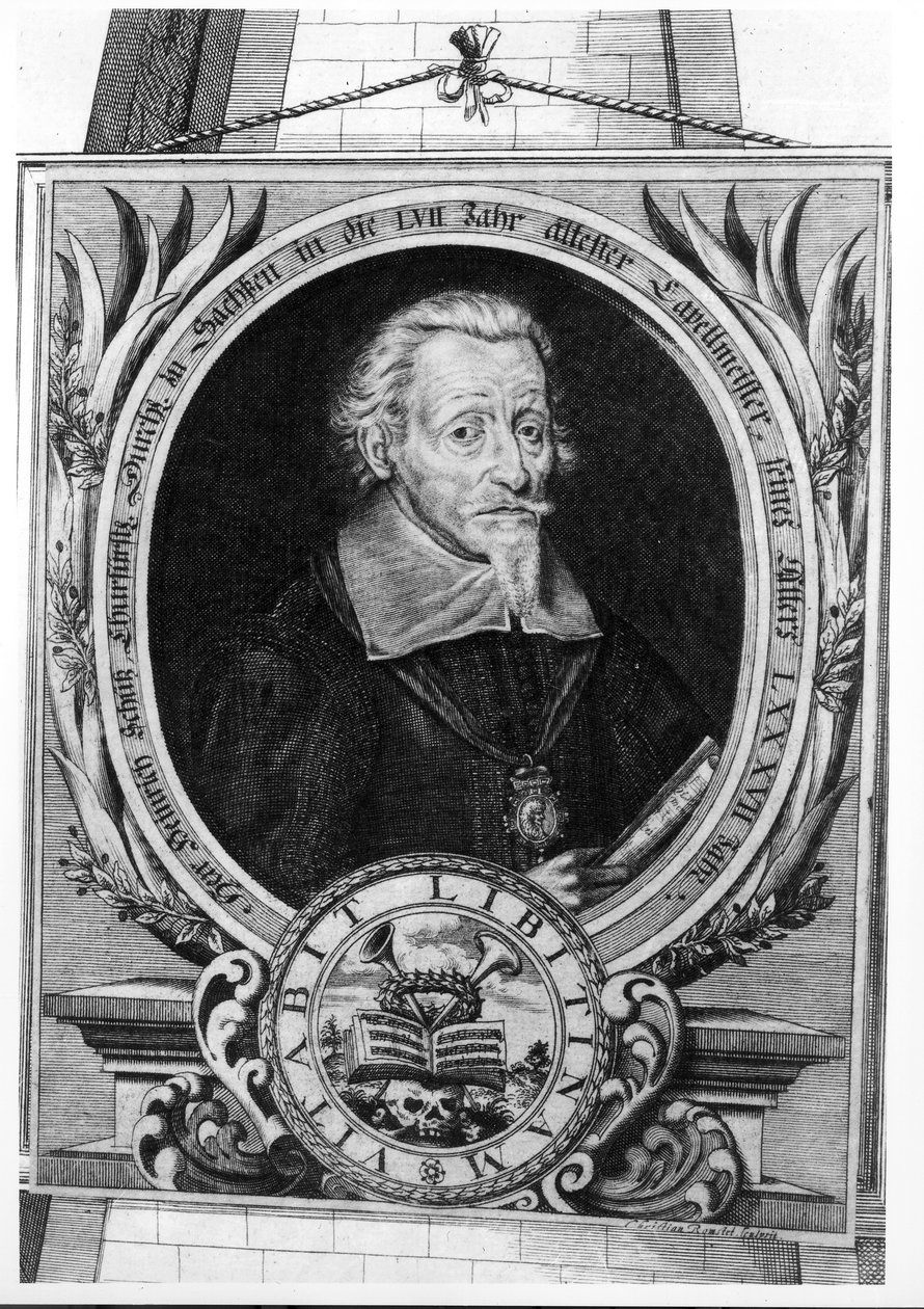 Retrato de Heinrich Schutz (1585-1672) de Christian Romstedt or Romstet