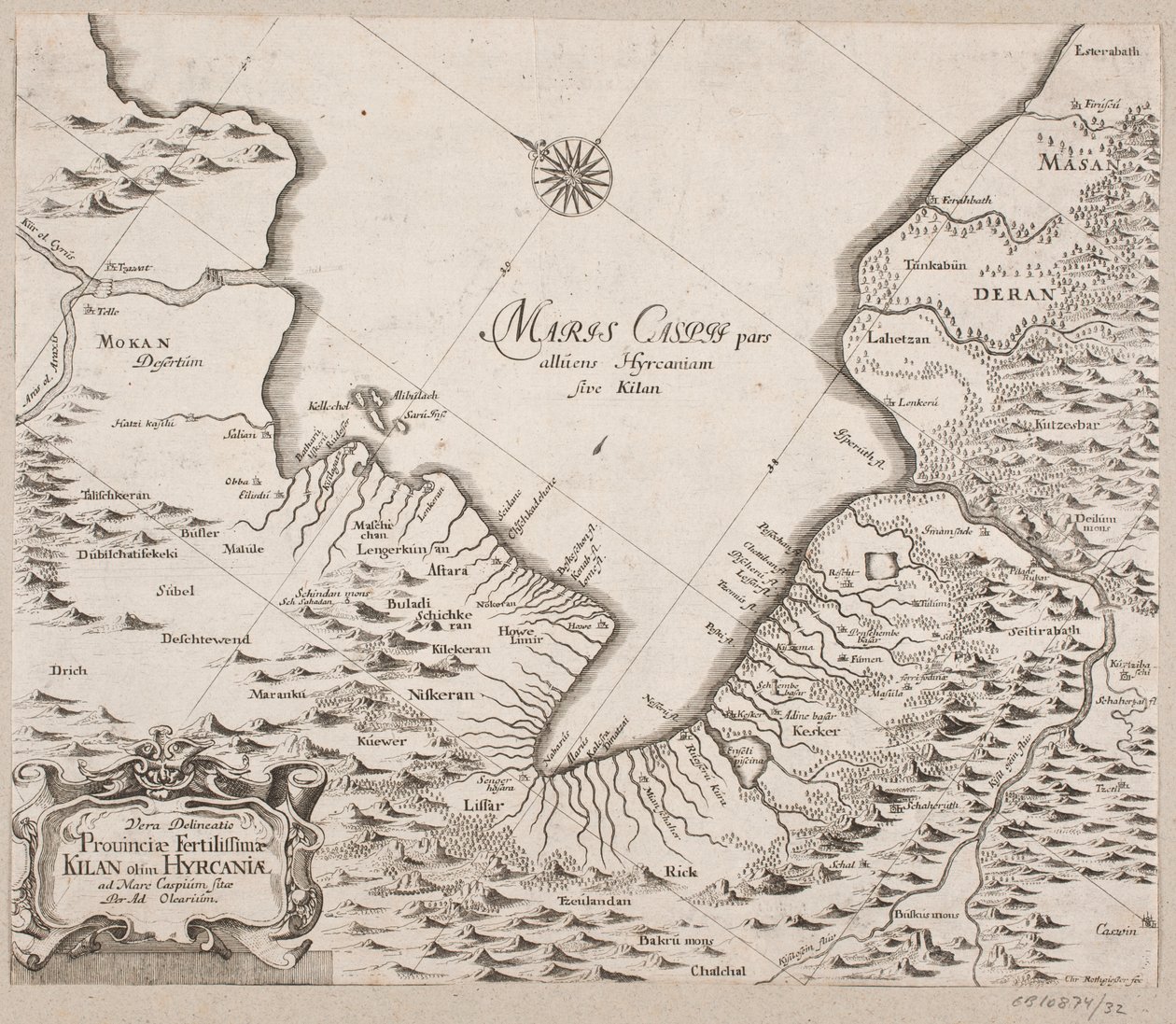 Mapa del mar Caspio de Christian Rothgiesser
