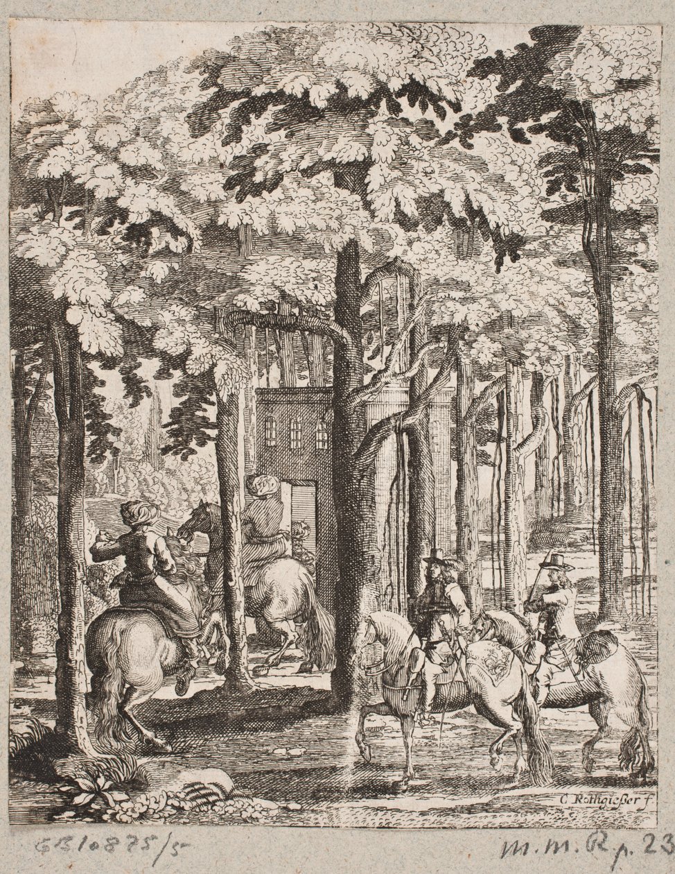 Jinetes en un bosque de Christian Rothgiesser