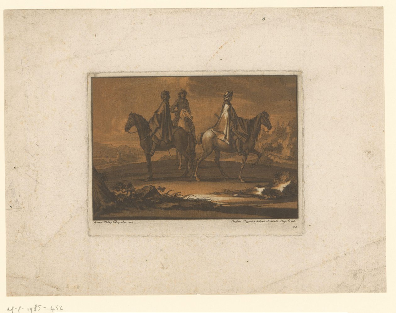 Tres jinetes en capas Jinetes (título de la serie) de Christian Rugendas