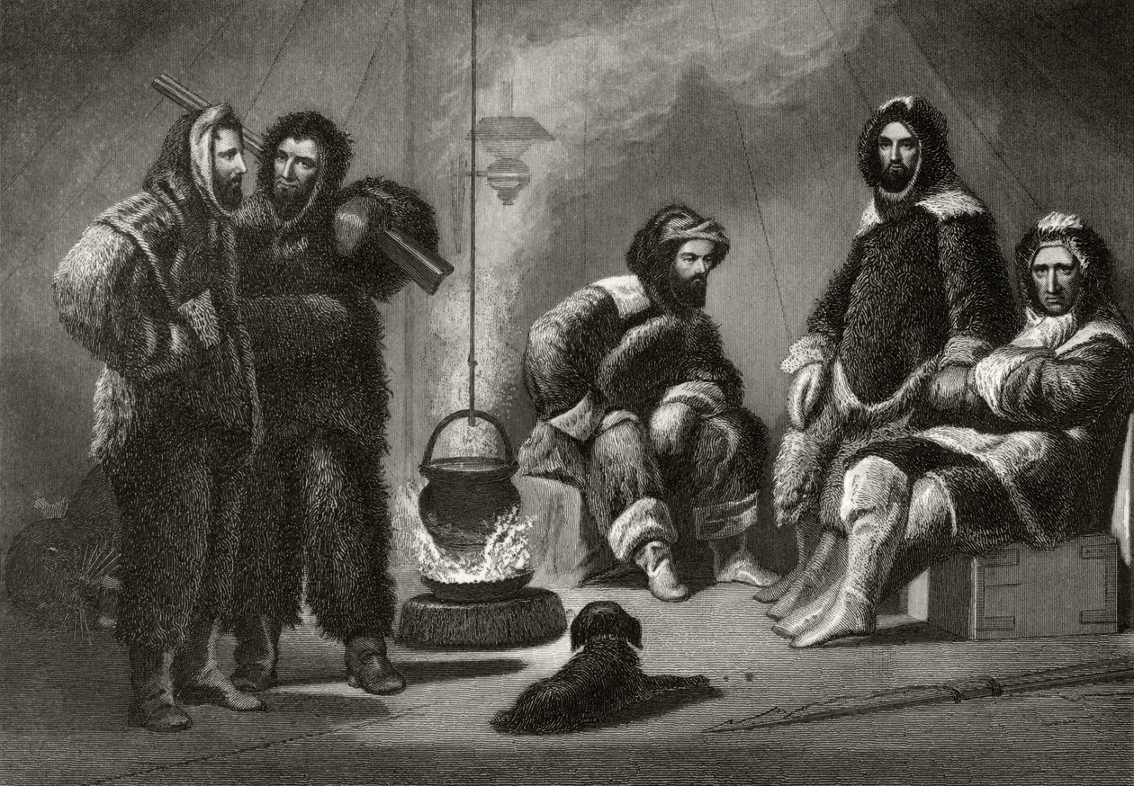 Vida en el Bergantín, grabado por J. McGoffin, de 