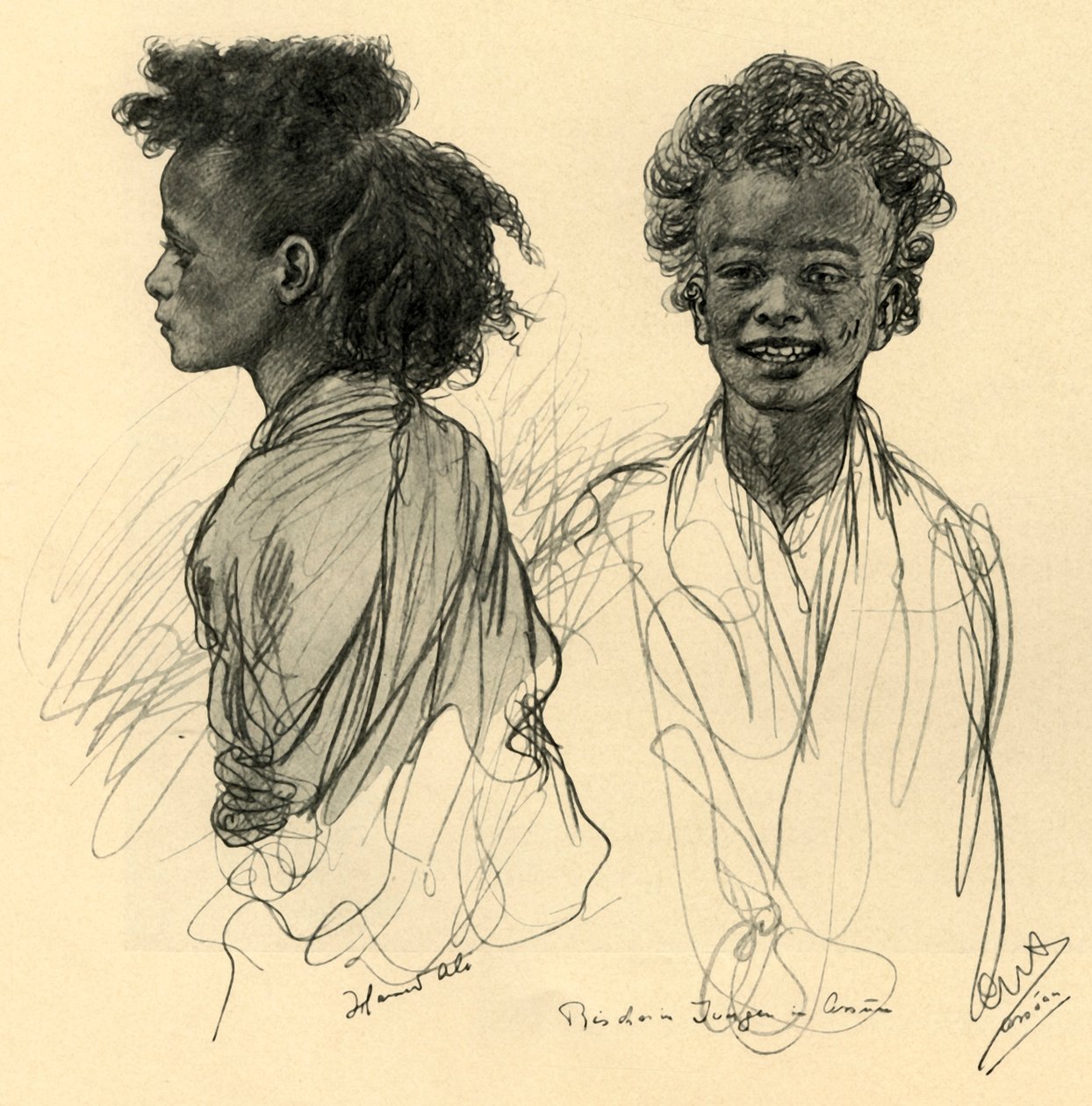 Beduine Jungen in Assuan, 1898 de Christian Wilhelm Allers