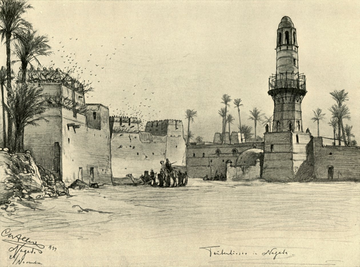 Casas en Nagada, Egipto, 1898 de Christian Wilhelm Allers