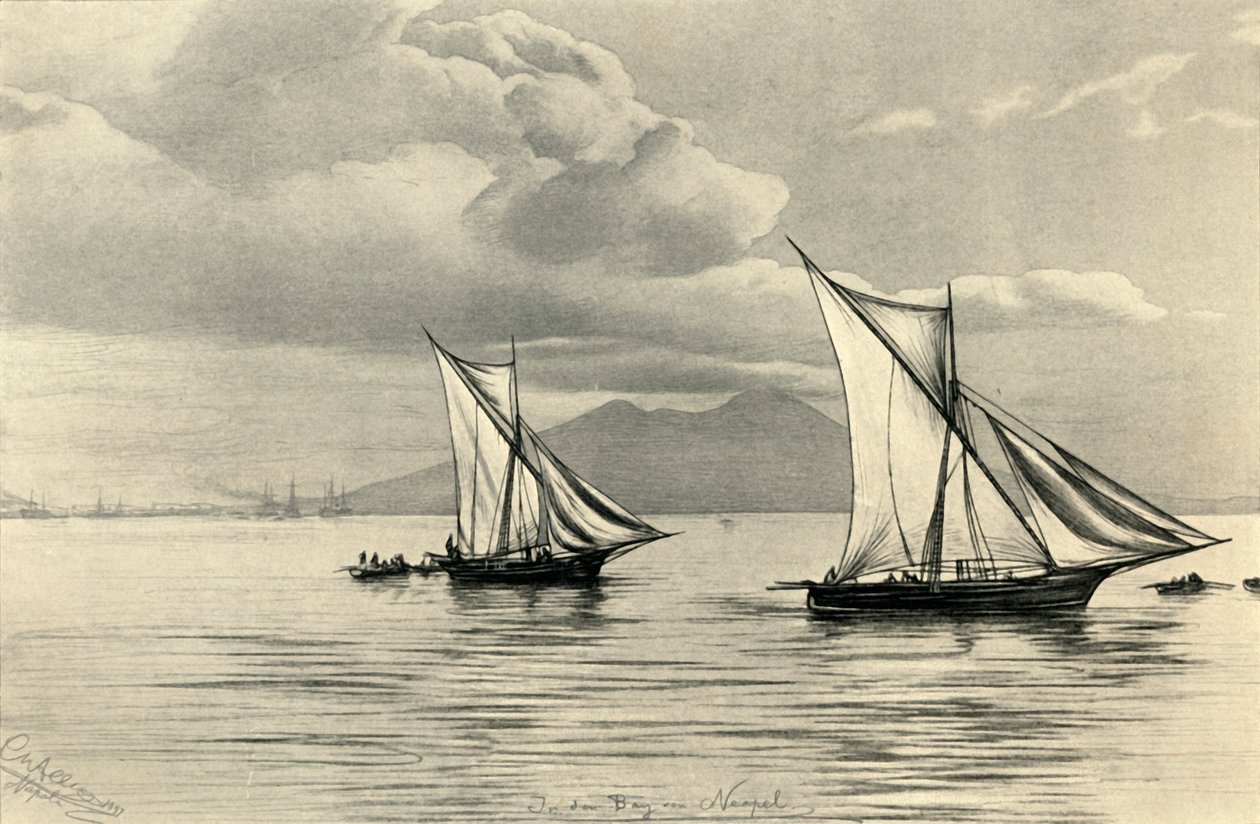 En la bahía de Nápoles, 1898 de Christian Wilhelm Allers