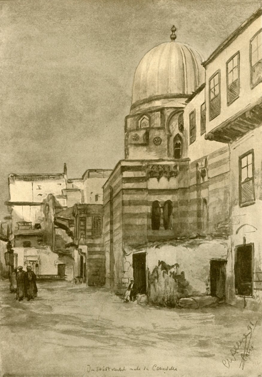 Mezquita, El Cairo, Egipto, 1898 de Christian Wilhelm Allers