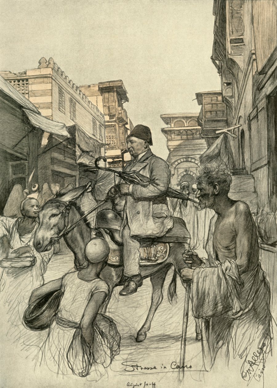 Calle en El Cairo, 1898 de Christian Wilhelm Allers