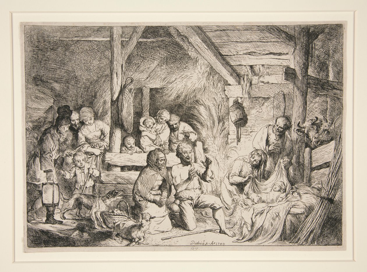 Adoración de los pastores de Christian Wilhelm Ernst Dietrich