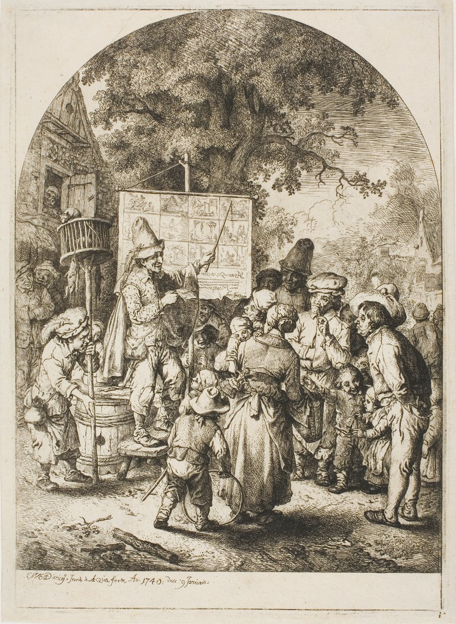 Cantante de baladas en una feria rural de Christian Wilhelm Ernst Dietrich
