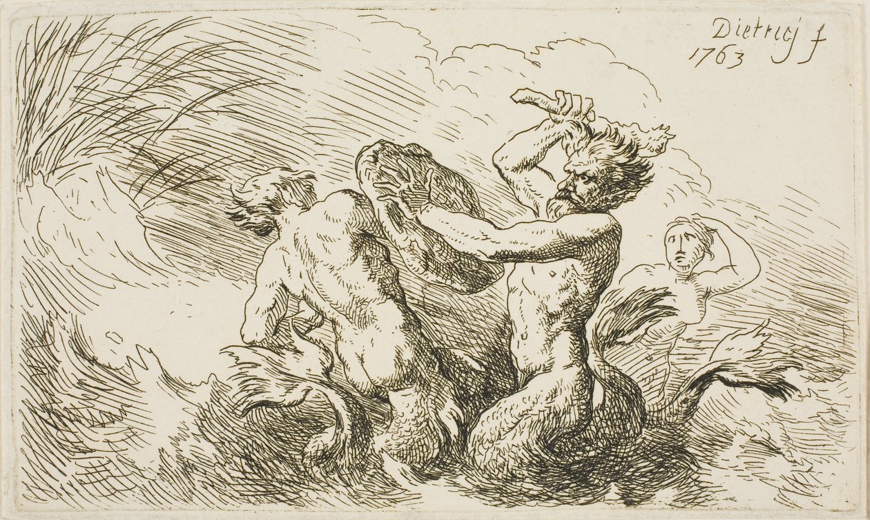 Batalla de los Tritones de Christian Wilhelm Ernst Dietrich