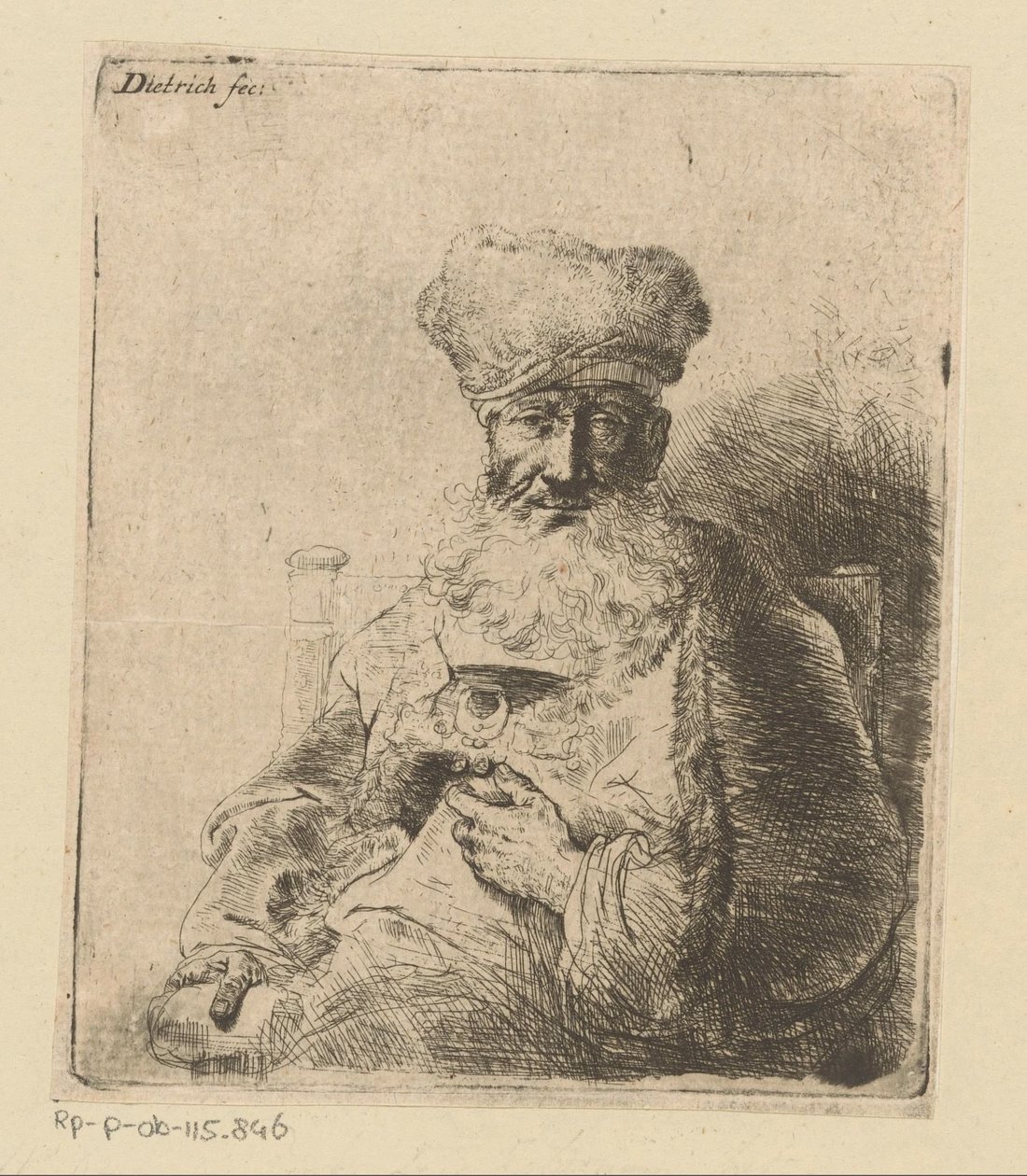 Busto de un sacerdote judío de Christian Wilhelm Ernst Dietrich
