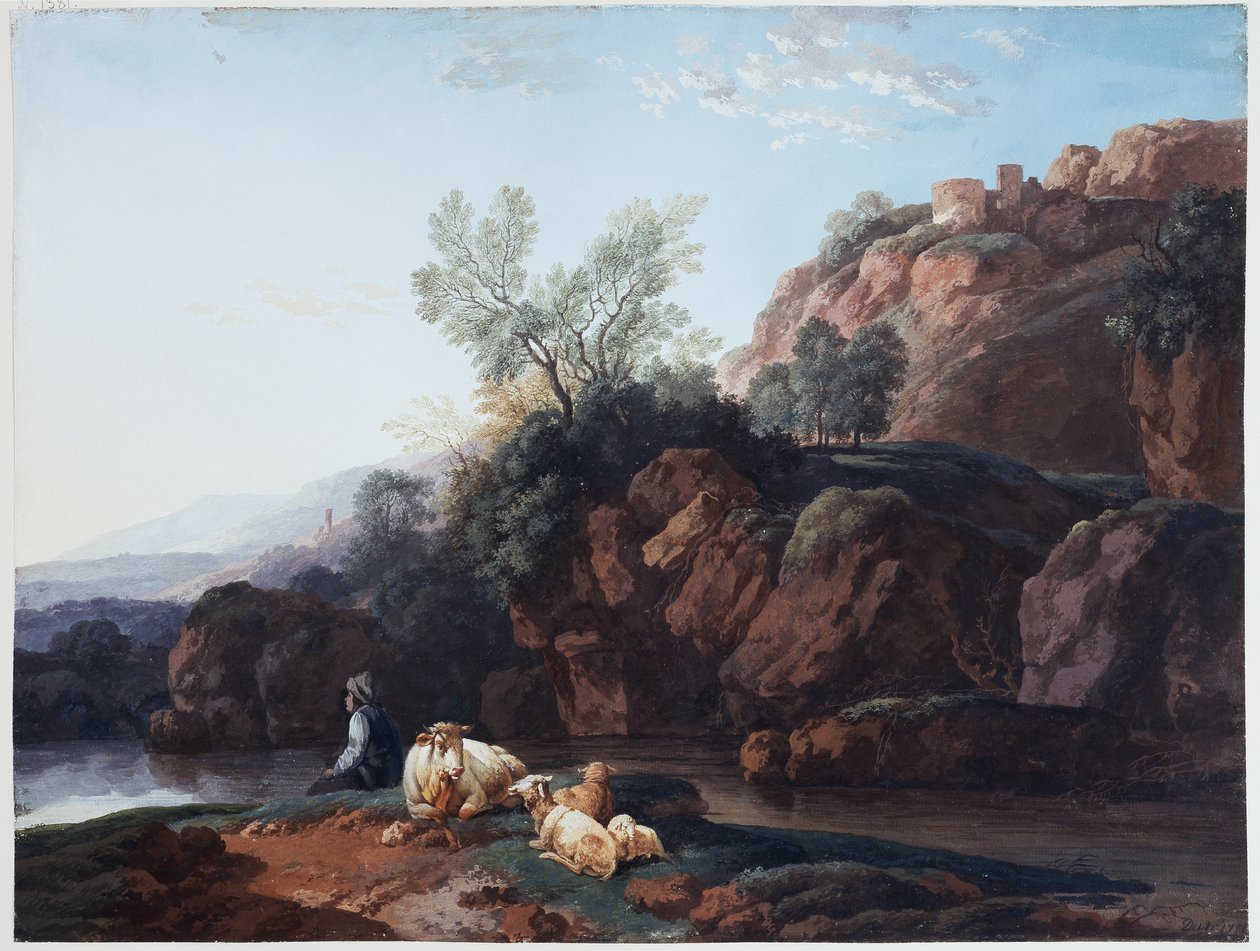 Zona rocosa junto a un río de Christian Wilhelm Ernst Dietrich