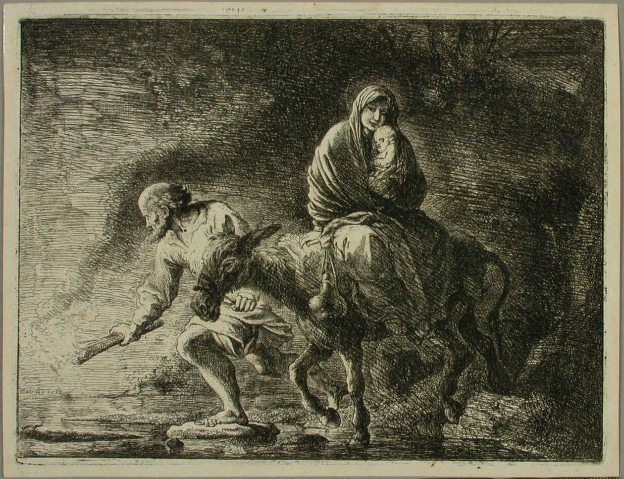Huida a Egipto de Christian Wilhelm Ernst Dietrich