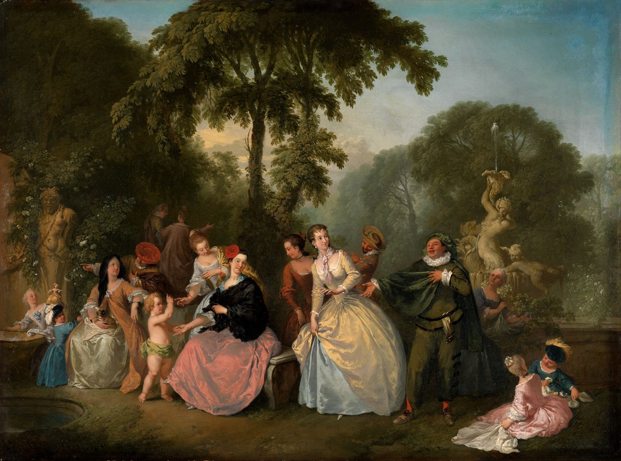 Grupo en el parque de Christian Wilhelm Ernst Dietrich