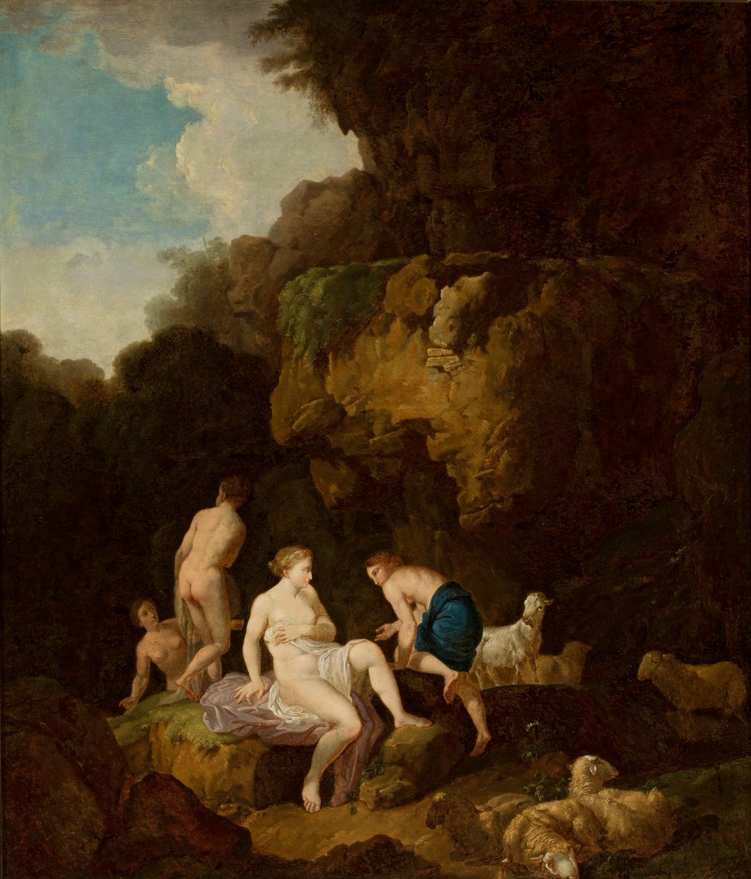 Las ninfas en la gruta rocosa de Christian Wilhelm Ernst Dietrich