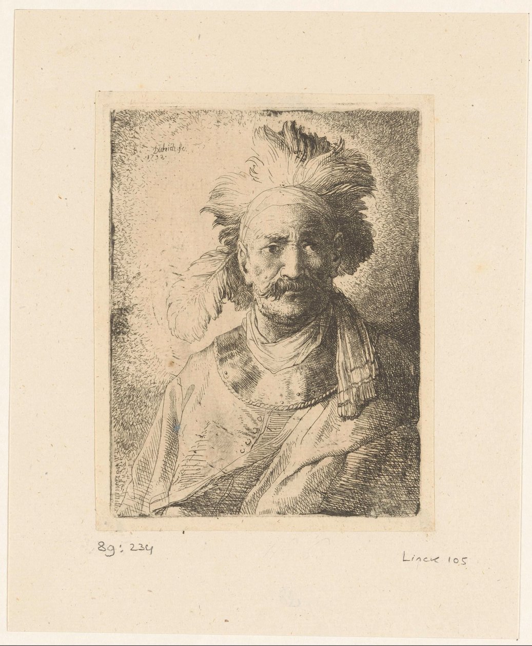 Viejo con pluma de Christian Wilhelm Ernst Dietrich