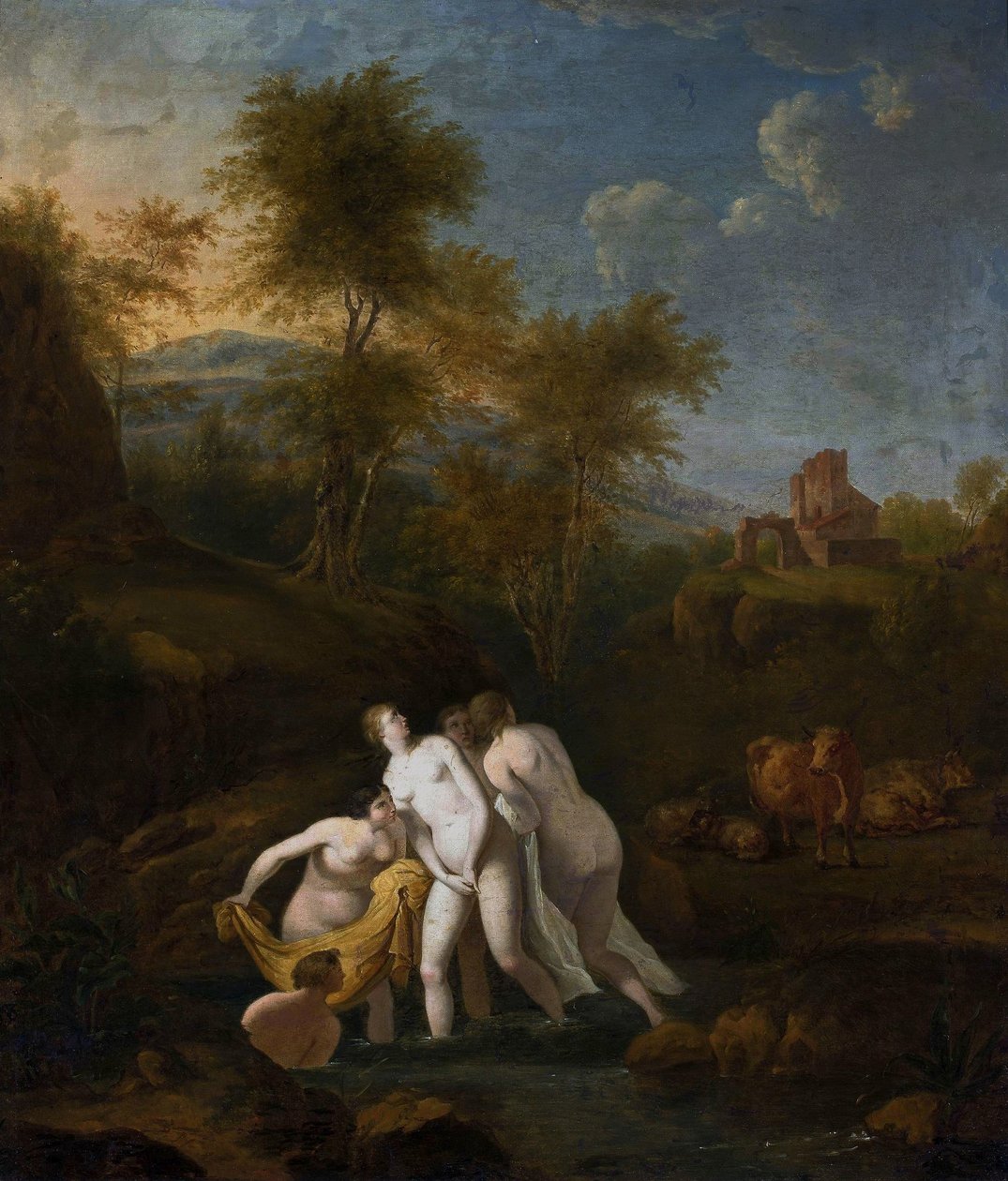Polaco:  Kąpiel nimf Baño de ninfas de Christian Wilhelm Ernst Dietrich