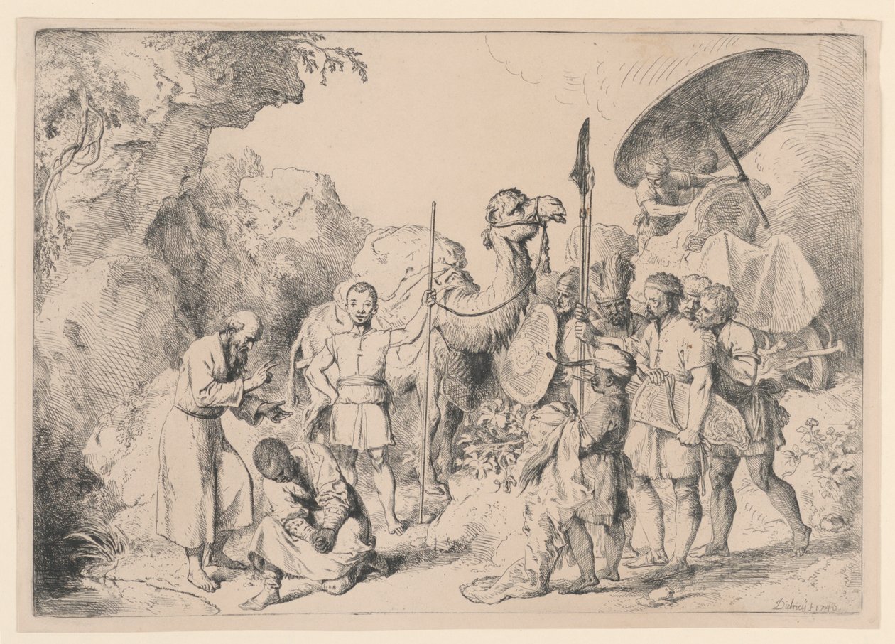 San Felipe bautizando al etíope de Christian Wilhelm Ernst Dietrich