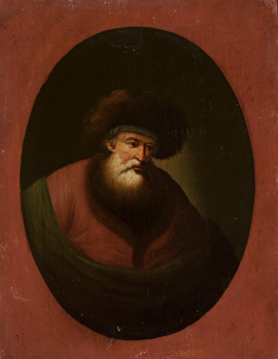 Anciano con tela verde de Christian Wilhelm Ernst Dietrich