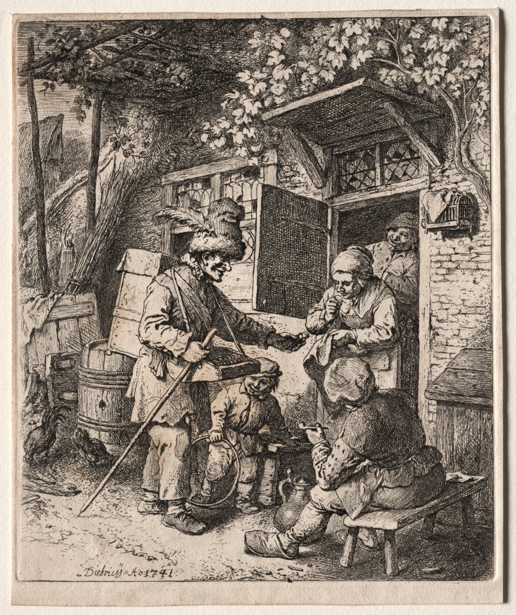 El vendedor ambulante de Christian Wilhelm Ernst Dietrich