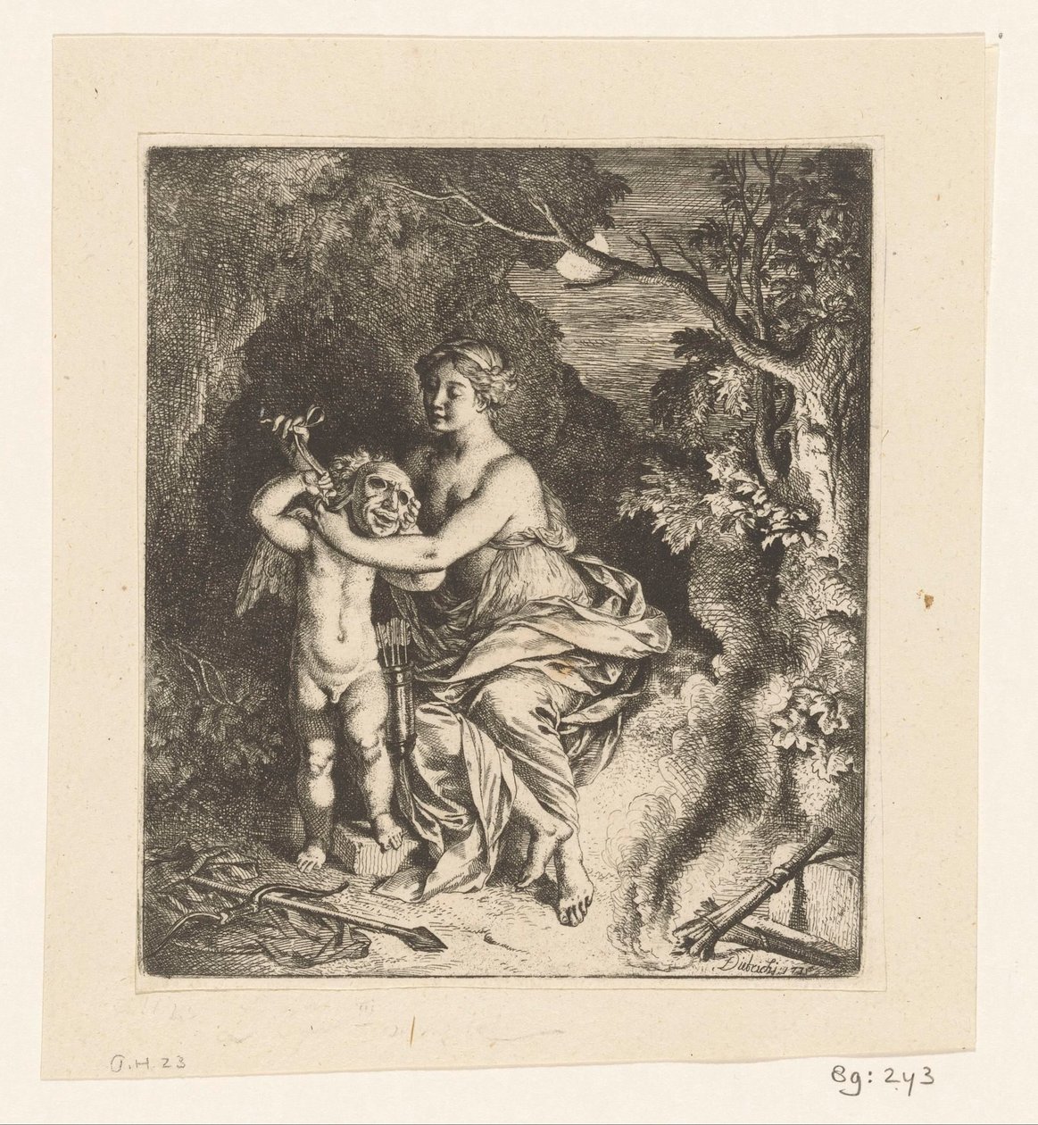 Venus ata una máscara a Amor de Christian Wilhelm Ernst Dietrich