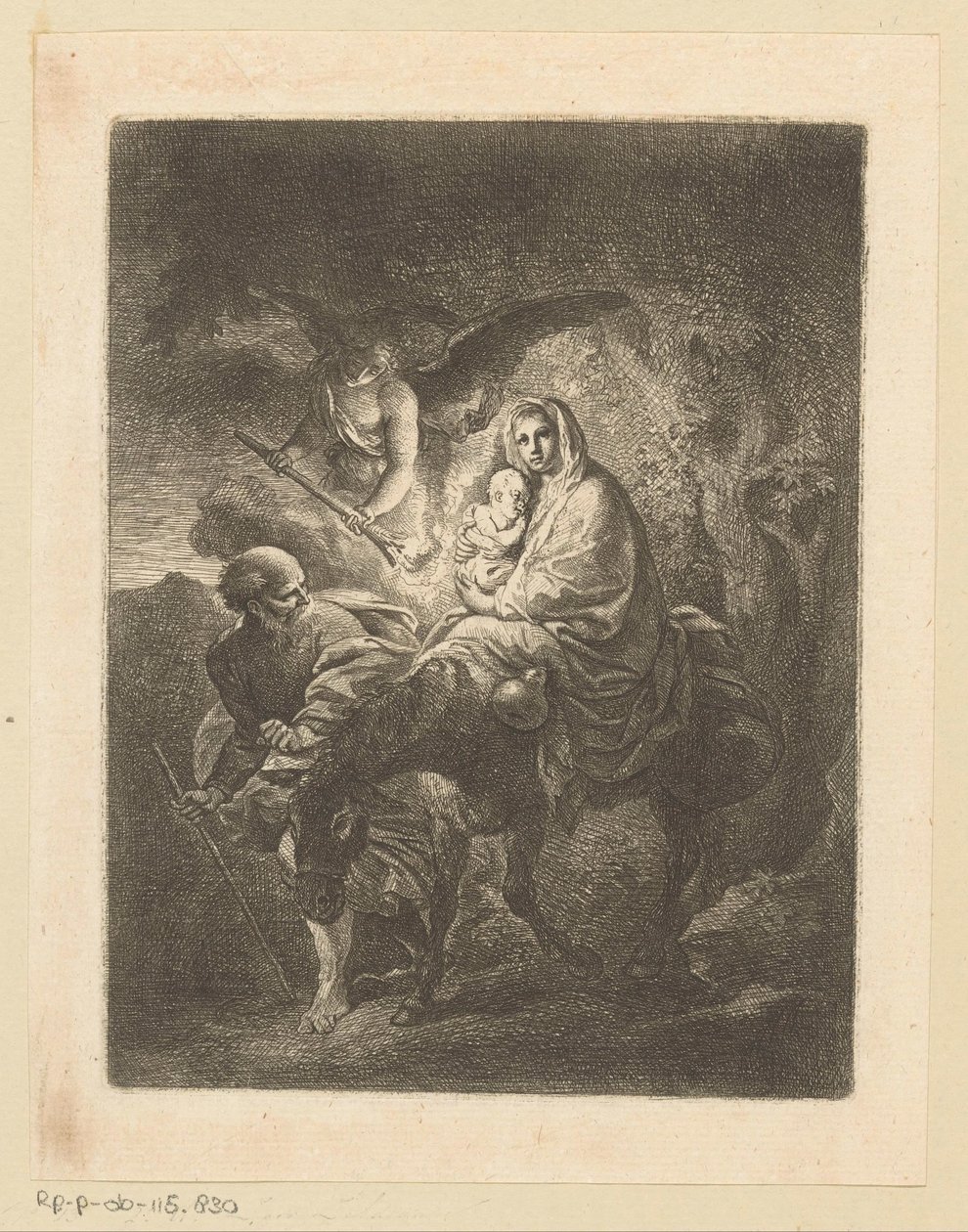 Vuelo a Egipto de Christian Wilhelm Ernst Dietrich