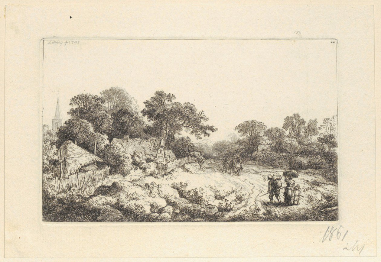 Camino detrás del pueblo de Christian Wilhelm Ernst Dietrich