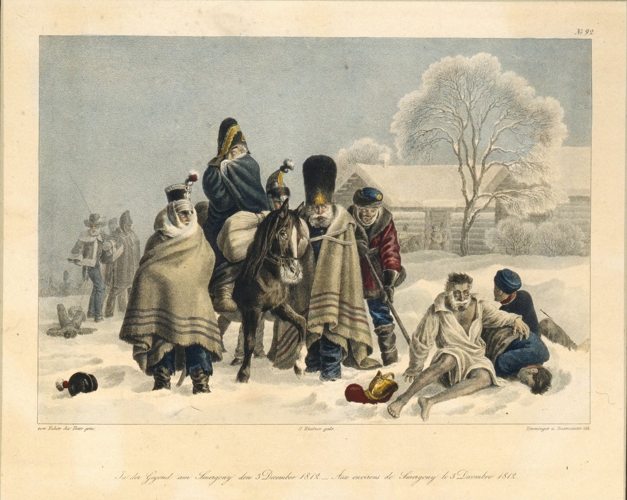 Cerca de Smarhon el 3 de diciembre de 1812, 1820s de Christian Wilhelm Faber du Faur von